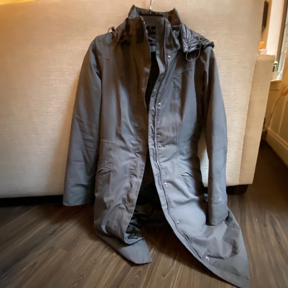 North Face Hooded Down 2-in-1 Parka (Gray) | S